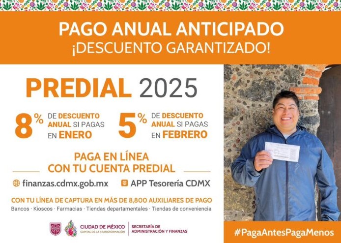 CDMX anuncia descuentos en Predial, Agua y Tenencia para 2026