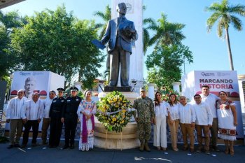 Mara Lezama reafirma compromiso con comunidades indígenas en aniversario luctuoso de Felipe Carrillo Puerto