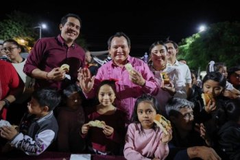 Gobernador anuncia construcción de domo en parque de Plan de Ayala Sur II durante corte de Rosca