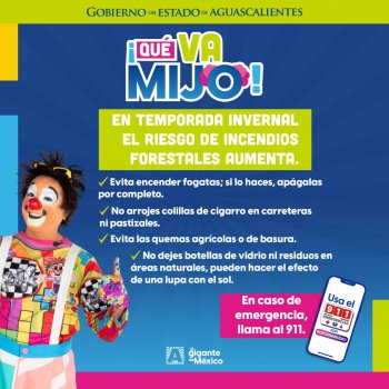 Gobierno de Aguascalientes llama a reforzar medidas preventivas ante aumento de riesgo de incendios forestales en temporada invernal