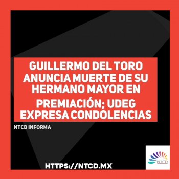 Guillermo del Toro anuncia muerte de su hermano mayor en premiación; UdeG expresa condolencias