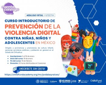 Secretaría de Cultura convoca a curso virtual gratuito sobre prevención de violencia digital contra niñas, niños y adolescentes