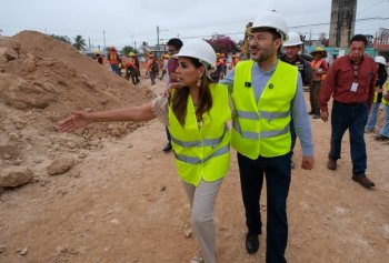 Mara Lezama supervisa avances del nuevo Hospital General del ISSSTE en Chetumal