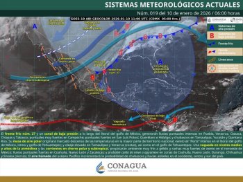 Pronóstico de frío intenso y lluvias fuertes en Oaxaca por Frente Frío 27