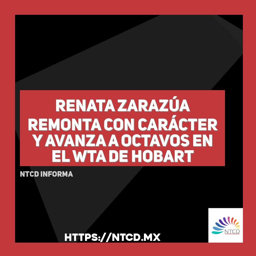 Renata Zaraz&uacute;a remonta con car&aacute;cter y avanza a octavos en el WTA de Hobart