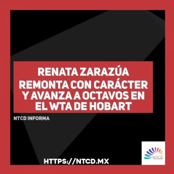 Renata Zarazúa remonta con carácter y avanza a octavos en el WTA de Hobart