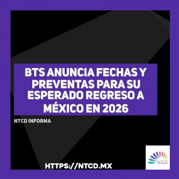 BTS anuncia fechas y preventas para su esperado regreso a México en 2026