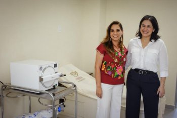 Mara Lezama y Estefanía Mercado recorren nueva Unidad de Medicina Familiar del ISSSTE en Playa del Carmen