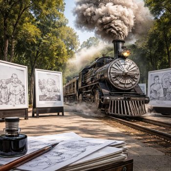 Complejo Cultural Los Pinos presenta exposición '¡Pasajeros al tren! Caricatura política a todo vapor!' de Antonio Helguera