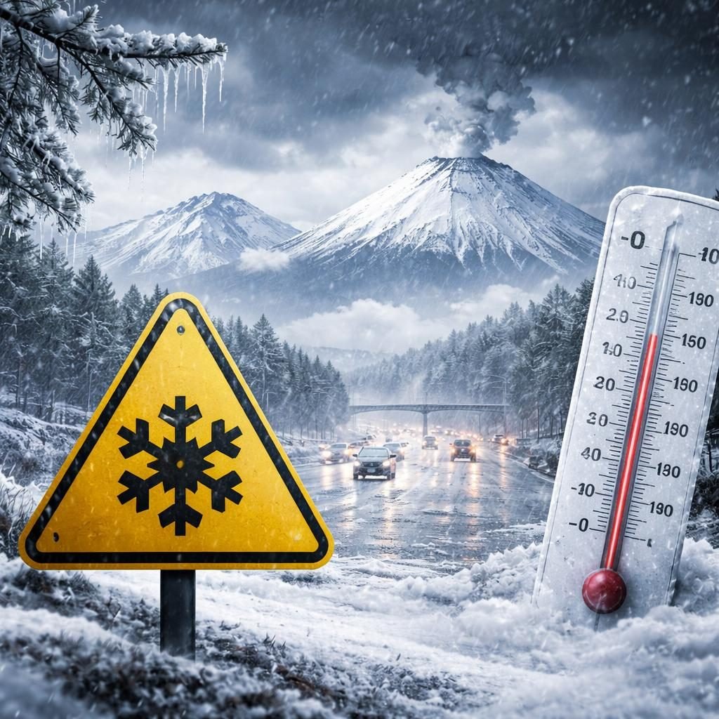 CNPC alerta por Frente Fr&iacute;o 29: temperaturas g&eacute;lidas, lluvias intensas y nieve en volcanes