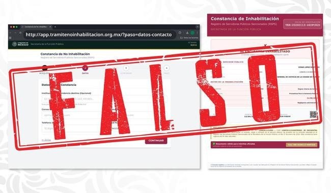 Secretar&iacute;a Anticorrupci&oacute;n alerta sobre p&aacute;gina web falsa que ofrece tr&aacute;mite de Constancia de No Inhabilitaci&oacute;n