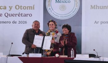 Entregan documentación para Ejido Nuevo Cruz del Palmar como parte del Plan de Justicia para pueblos Chichimeca y Otomí