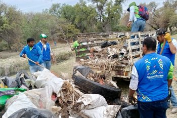 Inician jornadas de limpieza en el Río San Pedro con recolección de 40 toneladas de desechos