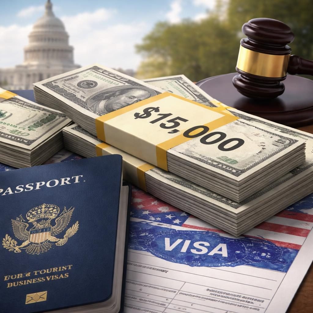 EE.UU. implementa fianza obligatoria de hasta $15,000 para visas de turista y negocios de más de 40 países