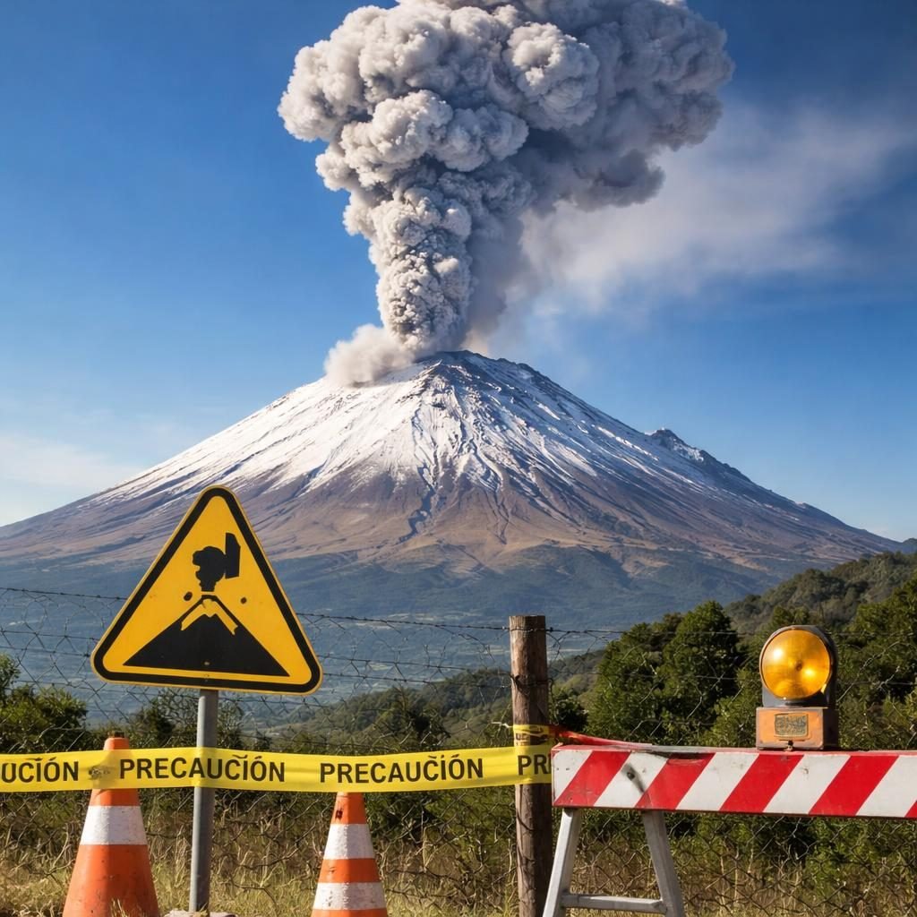 Cenapred mantiene alerta amarilla fase 2 en el Popocatépetl y refuerza recomendaciones de seguridad