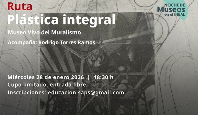 Ruta Plástica Integral del INBAL visita mural 'Patricios y patricidas' de Siqueiros