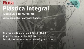Ruta Plástica Integral del INBAL visita mural 'Patricios y patricidas' de Siqueiros