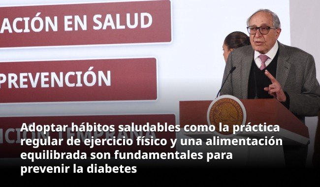 Secretar&iacute;a de Salud destaca que se puede prevenir y manejar la diabetes sin complicaciones
