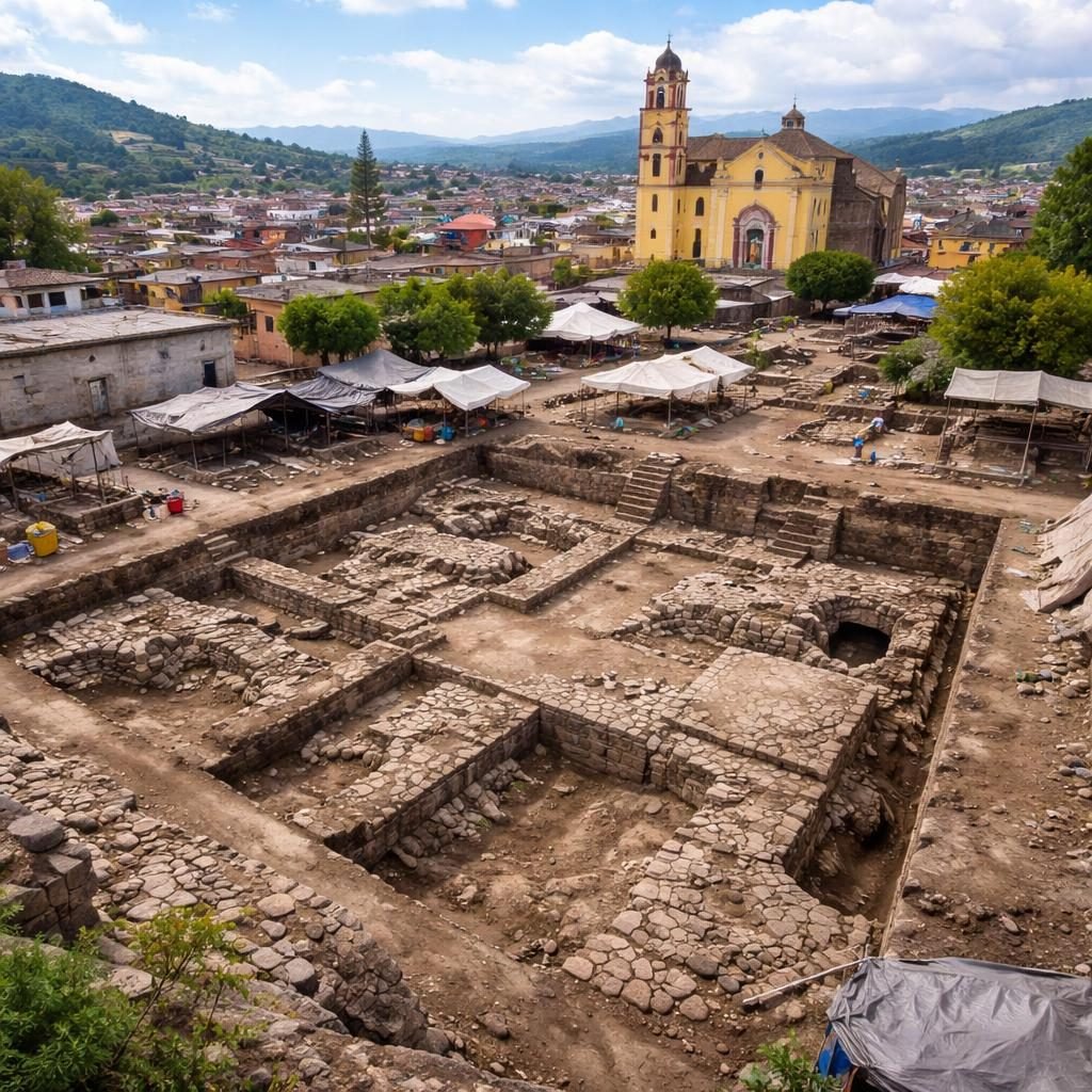 INAH confirma ciudad prehisp&aacute;nica bajo el centro de San Juan Xiutetelco, Puebla