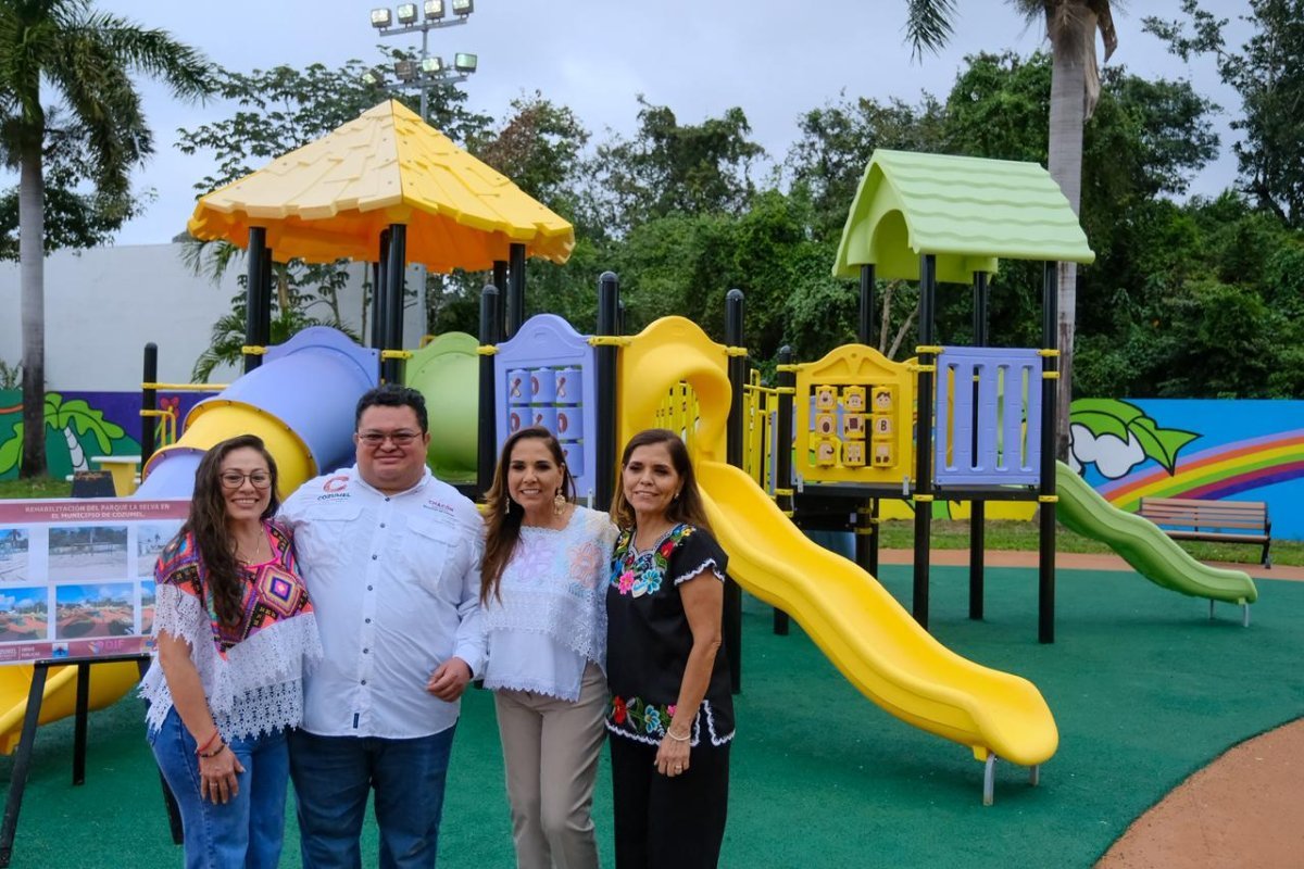 Despu&eacute;s de 10 a&ntilde;os, devuelven Mara Lezama y Jos&eacute; Luis Chac&oacute;n a las familias de Cozumel el Parque La Selva como espacio p&uacute;blico incluyente