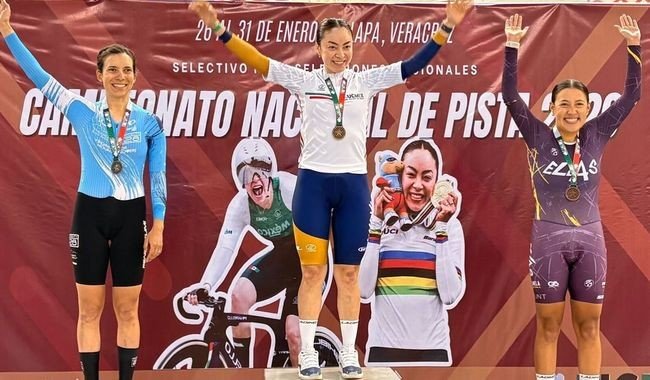 Yareli Acevedo Mendoza domina el Campeonato Nacional de Ciclismo de Pista con m&uacute;ltiples medallas de oro