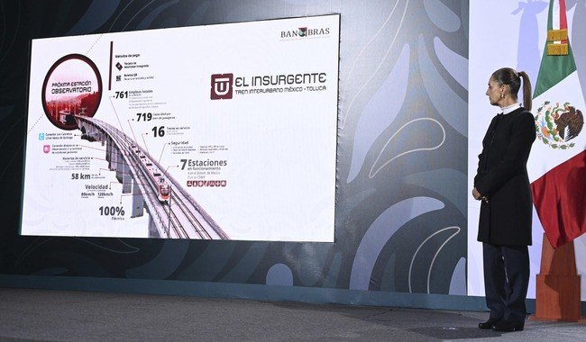 Inauguran tramo final del Tren El Insurgente, conectando Toluca y CDMX en menos de una hora