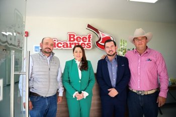 Gobernadora Tere Jiménez visita Ricarnes Beef para impulsar el sector cárnico de Aguascalientes