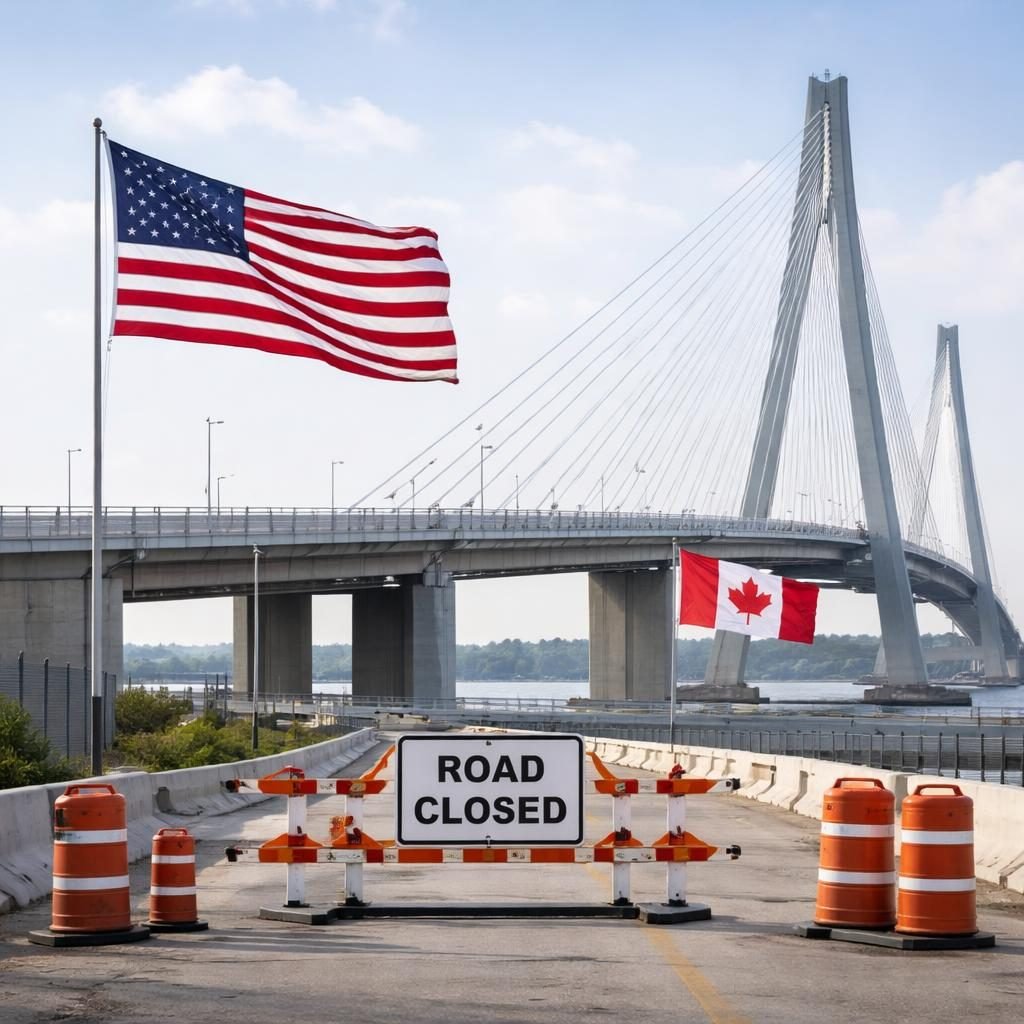 Trump amenaza con bloquear apertura de puente entre Detroit y Canadá exigiendo compensación a EE.UU.