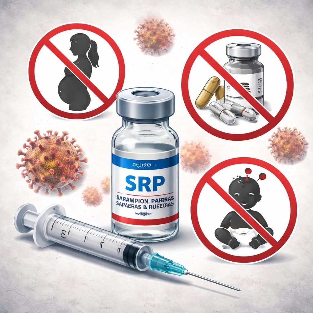 Vacunación contra el sarampión: ¿Quiénes NO deben recibir la vacuna SRP?