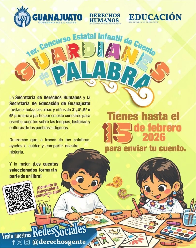 Gobierno de Guanajuato lanza concurso infantil de cuento para preservar lenguas originarias