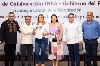 Gobierno de Colima e INEA firman convenio para abatir rezago educativo en adultos