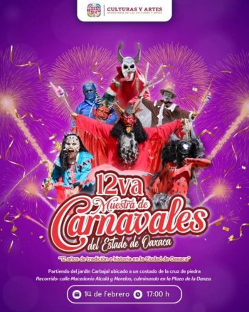 Gobierno de Oaxaca invita a la 12° Muestra de Carnavales para preservar patrimonio cultural