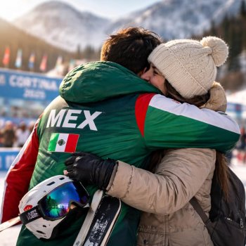 Lasse Gaxiola concluye su histórica participación en Milano Cortina 2026 con un abrazo a su madre