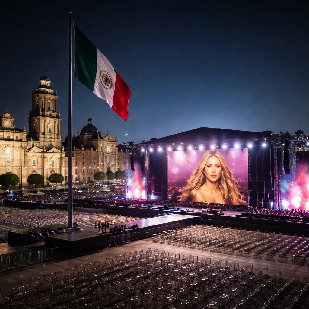 Shakira confirmada para histórico concierto gratuito en el Zócalo de la CDMX