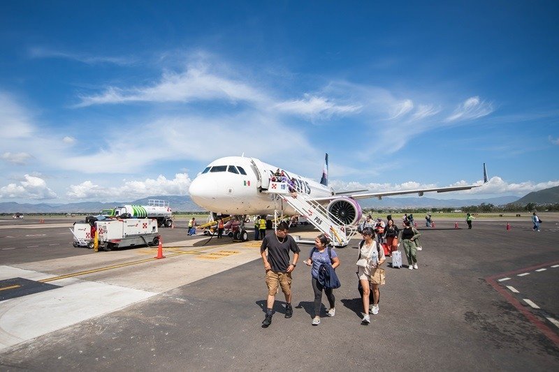 Aeropuertos de Oaxaca registran crecimiento del 12.48% en pasajeros durante enero de 2026