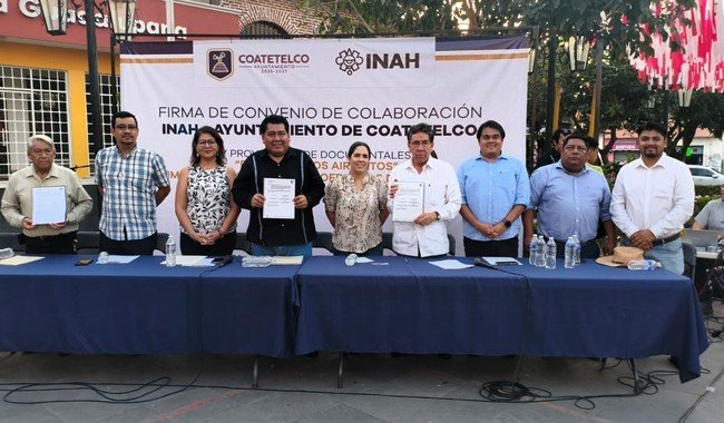 INAH y Municipio Ind&iacute;gena de Coatetelco firman convenio para proteger patrimonio cultural hasta 2027