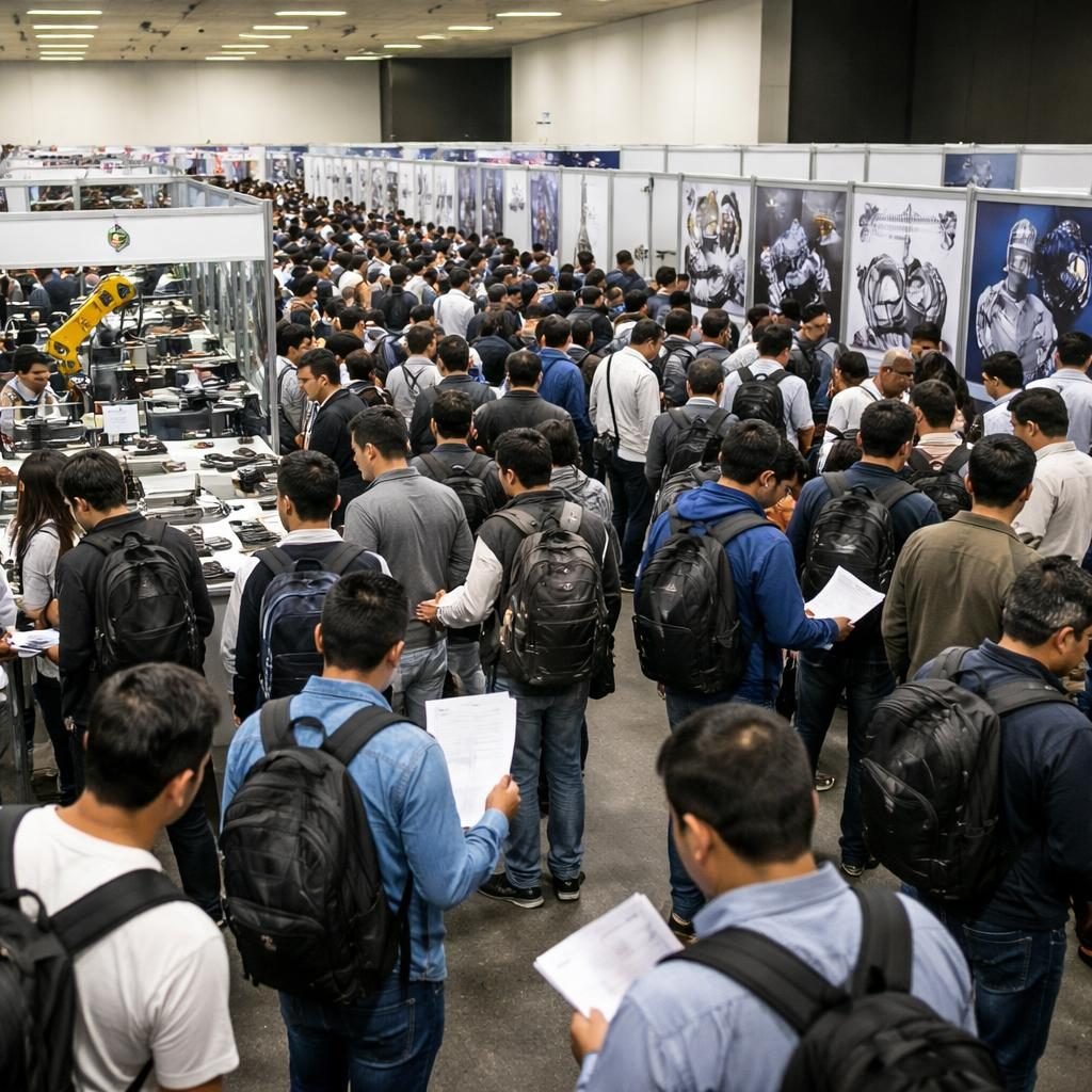 M&aacute;s de 600 personas buscan empleo en feria del sector metalmec&aacute;nico en San Luis Potos&iacute;
