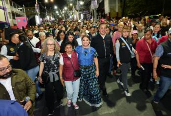 Clara Brugada entrega obras en Chalma de Guadalupe y anuncia Utopía en el Deportivo Carmen Serdán