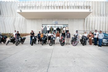 Gobernadora entrega vehículos recuperados y destaca detenciones en flagrancia en Cancún