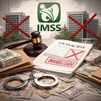 Inhabilitan a servidora pública y tres empresas por proveer información falsa en licitaciones del IMSS