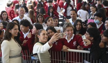 Presidenta Sheinbaum inaugura nuevo CBTIS en León y anuncia meta de 150 mil nuevos lugares de preparatoria para 2026