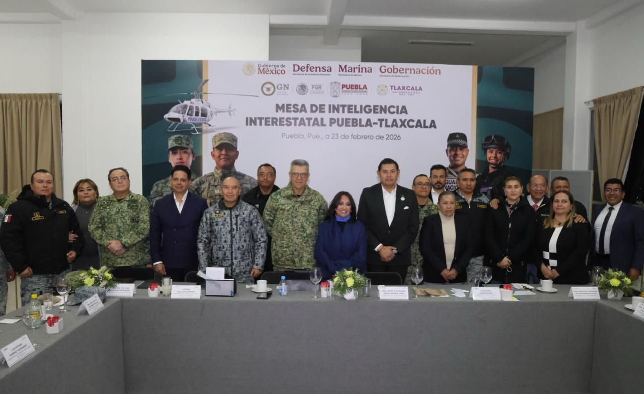 Gobernadores de Puebla y Tlaxcala refuerzan seguridad en franja limítrofe con Mesa de Inteligencia Interestatal