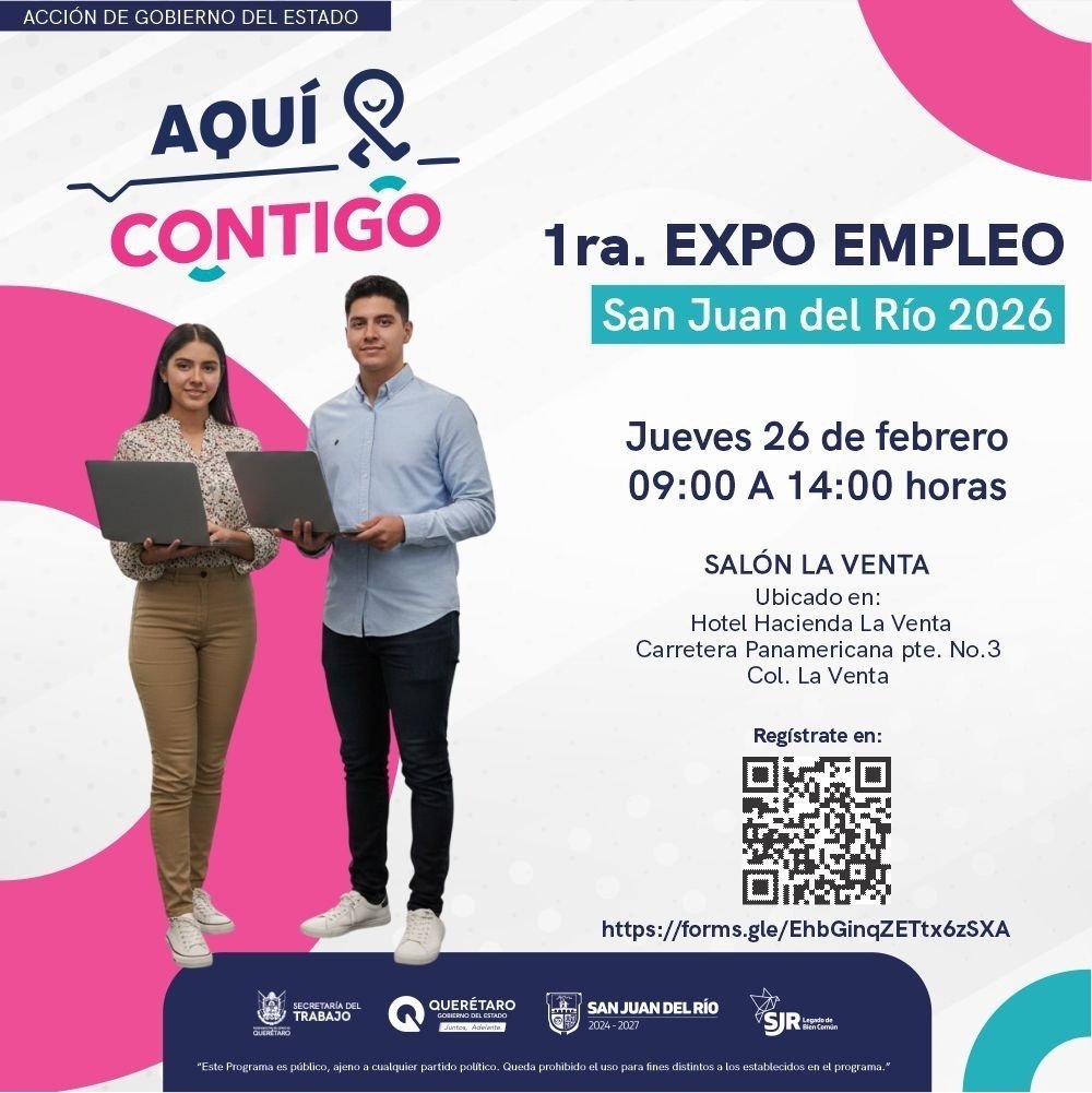 ST organiza 1ra. Expo Empleo San Juan del Río 2026 con más de 850 vacantes