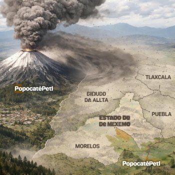 Ceniza del Popocatépetl podría afectar a Milpa Alta y cuatro estados más