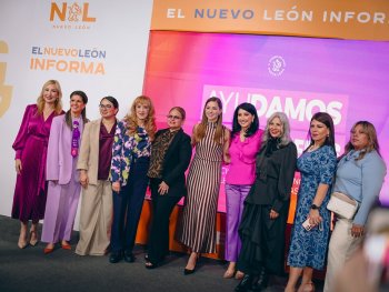 Mariana Rodríguez destaca gobierno paritario en NL con seis ejes de acción para mujeres