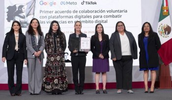 Gobierno de México firma primer acuerdo con Google, Meta y TikTok para combatir violencia digital contra mujeres
