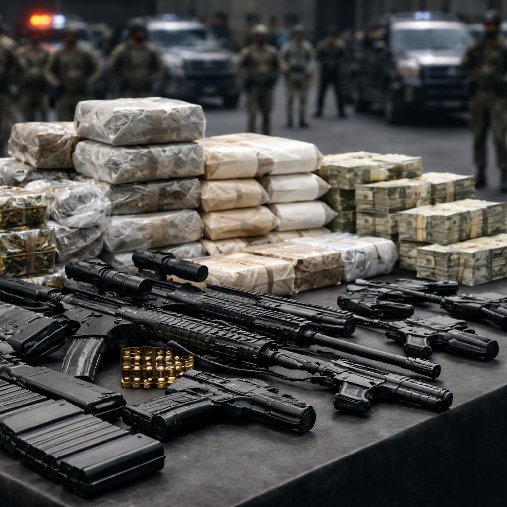 Gabinete de Seguridad reporta operativos en nueve estados con detenciones y aseguramiento de armas y drogas