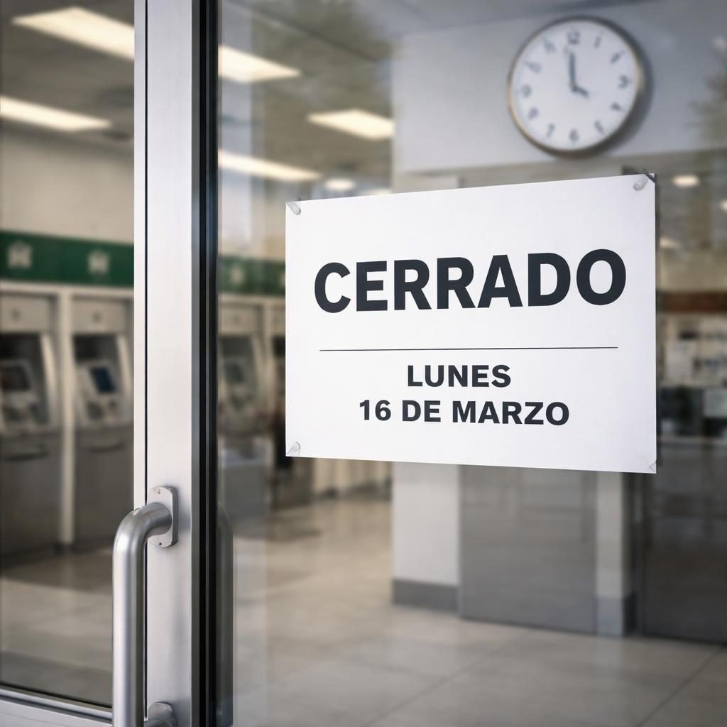 Bancos en M&eacute;xico cerrar&aacute;n sus sucursales el lunes 16 de marzo de 2026 por d&iacute;a inh&aacute;bil