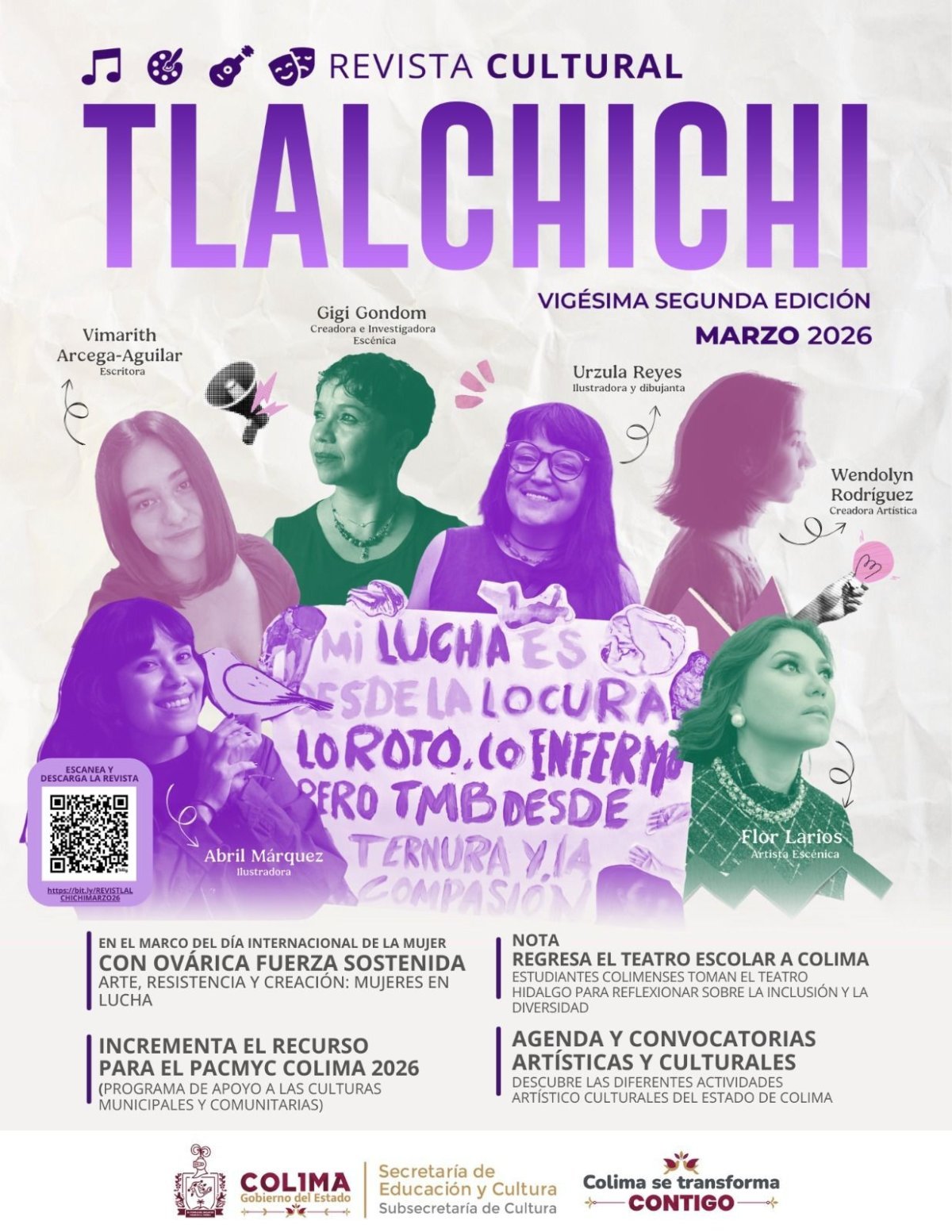 Gobierno de Colima publica nueva edici&oacute;n de revista digital Tlalchichi con agenda cultural y enfoque feminista