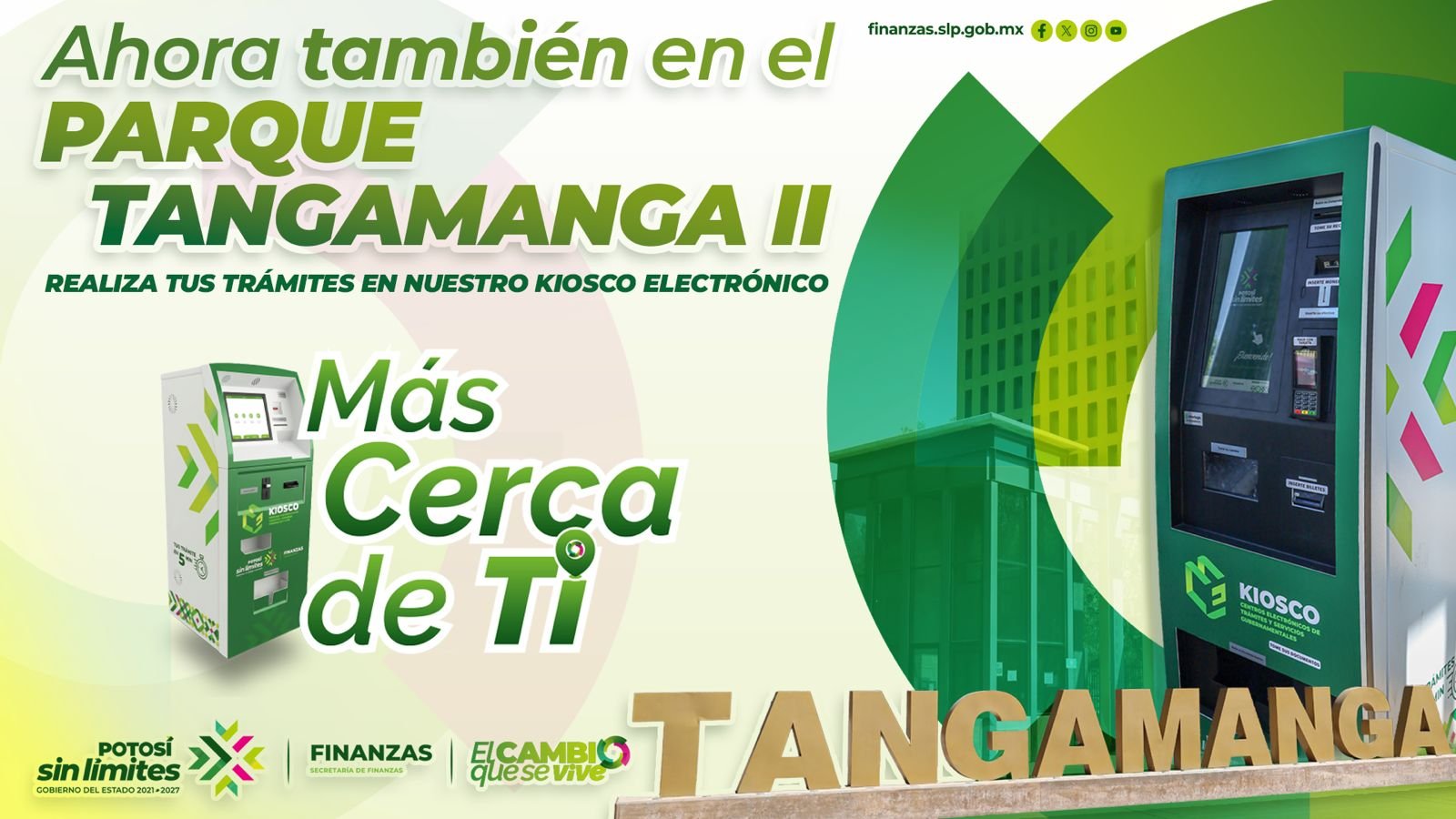 Instalan kiosco digital en Parque Tangamanga II para facilitar pagos vehiculares y prediales